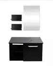 28" Bathroom Vanity Sink Combo Wall Mounted Cabinet Drawers Mirror Faucet Drain