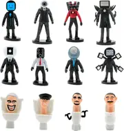 Skibi-Toilet 12pcs Action Figure Set - Cool Game Characters for Kids