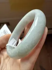 纯天然翡翠A货 54.7 mm Grade A Burmese Myanmar Jadeite Bangle 底色貴妃 54 Mm
