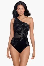 $188 MIraclesuit Iridium Minx One Piece Swimsuit, size 12