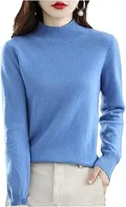 [Hamthuit] Women Wool Half-Neck Pullover Fall/Winter Sweater Women Casual Knitted Tops Female Sweater