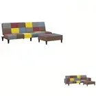 2-Seater Sofa Bed Convertible Settee Loveseat Living Room Bedroom Fabric vidaXL
