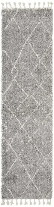 Nahla Silver Fringed Tribal Runner