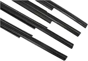 Compatible for Toyota Sequoia 2008-2020 4Pcs Outer Door Window Glass Weatherstrip Rubber Belt Moulding Trim Sealing Front Rear Black