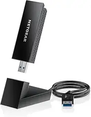 Netgear Nighthawk USB WLAN Stick WiFi 6E USB 3.0 USB Adapter (A8000) | AXE3000 Internet Stick Tri-Band Wireless Gigabit Speed (up to 3 Gbps) | New 6 GHz Band | for Windows PC