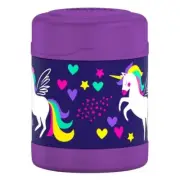 Genuine! THERMOS Funtainer S/S 290 ml Vacuum Insulated Food Jar Purple Unicorn!