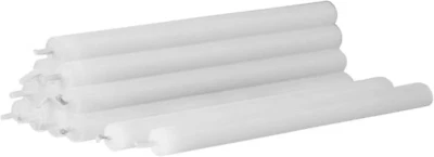 Paraffin Wax Candles, White, Small (12 Pieces)