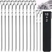 Skewers - 17" Kabob Skewers for Grilling, Metal Sticks for Kabobs Stainless S...