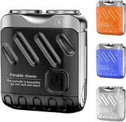 2025 New Beard Shaver Mini and Portable Suitcase Design, R-12 Luggage Electric Shaver, Portable Razor Traveller Shaving for Men Waterproof, Men's Favorite Mini Electric Shavers (Black)