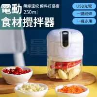 在飛比找PChome24h購物優惠-電動食材攪拌器 攪拌機 料理機 絞碎機 搗蒜器 蒜泥機