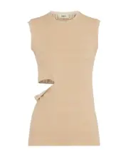 Beige wool top IT40,IT42,IT38 Nude