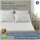 Dreamaker Knitted Bamboo Fully Fitted Waterproof Mattress Protector King Single