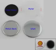 1-1/4" 32mm Rubber Magnetic Button Parts 100 Sets/Pack for Button Maker