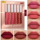 6-Color Lip Gloss Lipstick Set Liquid Matte Velvet Matte Women'S Makeup Long-Las