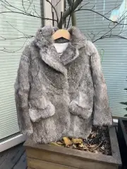 Bonpoint Rabbit Fur Girl’s Coat 6 Years NEW