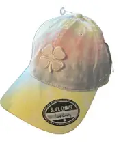 Black Clover Golf Hat Womens Adjustable Live Lucky Happiness White Tie Dye