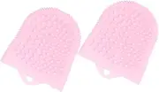 PAMINGONO 2pcs Silicone Face Cleansing Brush Soft Exfoliating Facial Scrubber for Blackhead Removal Comfortable Durable Design for Women for Daily Face Washing and Makeup Removal