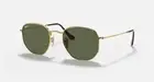 Ray-Ban HEXAGONAL FLAT LENSES ARISTA GOLD/G-15GREEN RB3548N 001 54-21 Sunglasses