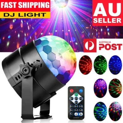 USB RGB LED Disco Ball DJ Party Light Effect Strobe Remote Auto Sound Activated