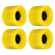 60mm Longboard Wheels Skateboard Wheel Street Wheels Cruiser 78A, Yellow 4pcs