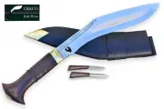10 Inch Genuine Gurkha Kukri Knife-Blade Chain pure Village Wooden Handle GK&CO