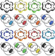 Mini Fidgets Bike Chain for Kids Adults, Flippy Chain, Small Gadget Infinity Spinning Chain Fidget Toy Pack, Perfect for ADHD, Anti Anxiety, Stress Relief Reducer Party Favors Supplies (8 Pack)