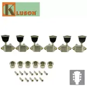 NEW Kluson 3 Per Side Vintage Diecast Series Waffleback Tuners Keystone - NICKEL