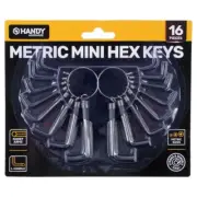 Set 16 pieces Metric Mini Hex Keys Handy Hardware Tools 1.5 in.-6 in Key