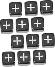 Toyvian 12 x Addition and Subtraction Dice Fate Dice Math Teaching Cube Fate Dice with Plus-Minus Sign Subtraction Maths Game Chess Board Child Acrylic Puzzle