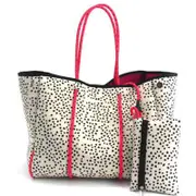 Nevenka Neoprene Tote Bag with Small Zipper Bag for Women Beach Traveling-24