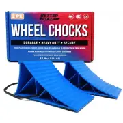 Boat Trailer Chocks and RV Wheel Chocks, 2-Pack Camper Wheel Chocks with Rope...