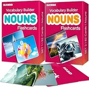QUOKKA Set of Learning Flash Cards - Nouns - 104 Noun Flash Cards Set - Kids and Adults Vocabulary Builder for ABA Therapy, Early Childhood Education, and ESL Teaching