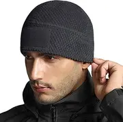 [CQR] Men's Fleece Tactical Beanie, Lightweight Army Military Skull Cap, Soft Warm Winter Hat with Small Pocket