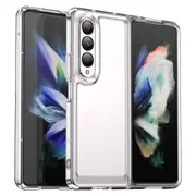 ZUSLAB Galaxy Z Fold 4 Case Slim Hybrid Shockproof Protective Transparent Hard Back Cover for Samsung - Clear