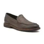 Men's G.H. Bass SlipOn Split Toe Loafer Shoe Buckley Gray Brown Leather US 8.5