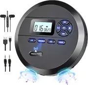 CD Player Portable with Speakers & FM Transmitter, Compact CD Player for Car Bui