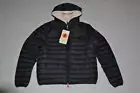 AUTHENTIC SAVE THE DUCK MEN'S Nathan Nylon Quilted Fleece Jacket BLACK ALL SIZES
