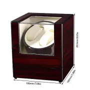 2 Slots Automatic Rotation Wooden Watch Winder Storage Display Case Box Gift
