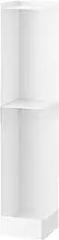 Yamazaki Industrial 1489 Slim Toilet Rack with Wheels (W x D x H): 6.3 x 6.3 x 31.7 inches (16 x 16 x 80.5 cm) (Including casters), Tower, Rotates on The spot, Movable Shelf, Toilet Storage