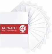 Papel grueso blanco 8 en 5x11 pulg40 hojas 180gsm ideal impresora y manualidad