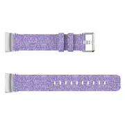 Replacement Canvas Strap Soft Skin Design Watch Band for Fitbit Charge 3 PURPLE COLOR