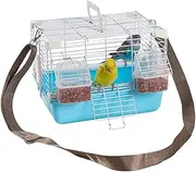 Parrot Cage, Portable Travel Carrier Cage, with Removable Tray and Handle, Pet Supplies for Avian Veterinary Visits