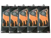 Pack of 5 Zero Friction Golf Gloves Orange Compression Fit One Size Men's Left