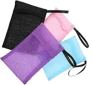 LALADEFIEE Bath Bag 4 Pack Bar Soap Pouches Soap Sleeves Easy Clean Fun for Shower