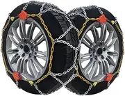 232605 Adjustable Snow Tire Chains for Light Truck, SUV, Cars, Pickups, 2 Pack Anti-slip Snow Chains for Pickup Trucks Winter Tire Chains 225/70R19.5 225/90R16 245/85R15 255/50R20 265/50R20 275/40R22