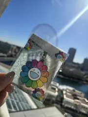 Takashi Murakami Rainbow and White Flower Rubber Keyring Keychain authentic