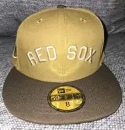 NWT 8 Boston red sox brown 1918 world series New Era fitted hat Khaki