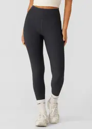 [Lorna Jane] Amplify Rib Ankle Biter Leggings in Black, Size - XS XS Washed Black