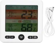 Thermometer Hygrometer, Digital Hygro Thermometer, Humidity Temperature Meter, Temperature and Humidity Clock for Home (White)