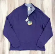NWT $125 Jos. A. Bank Quarter Zip Pullover Sweater, Eggplant Purple, Size Large